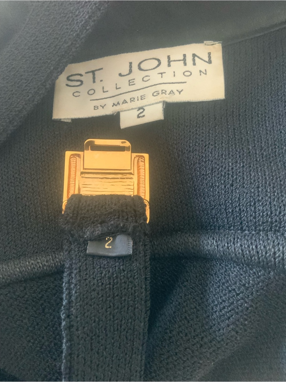 Vtg. St. John Collection Santana Knit Jumpsuit Size 2 - Picture 3 of 4
